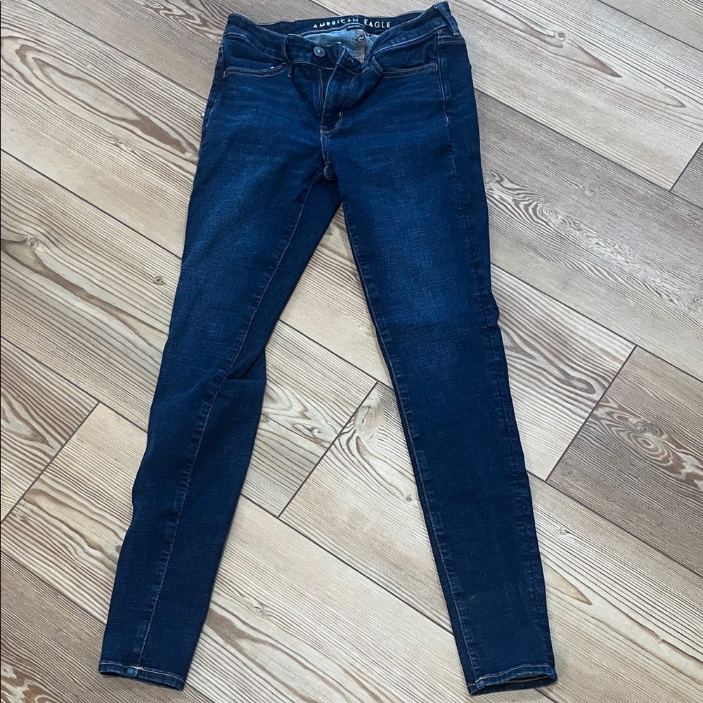 American Eagle Outfitters Women's Deep Blue Skinny Jeans